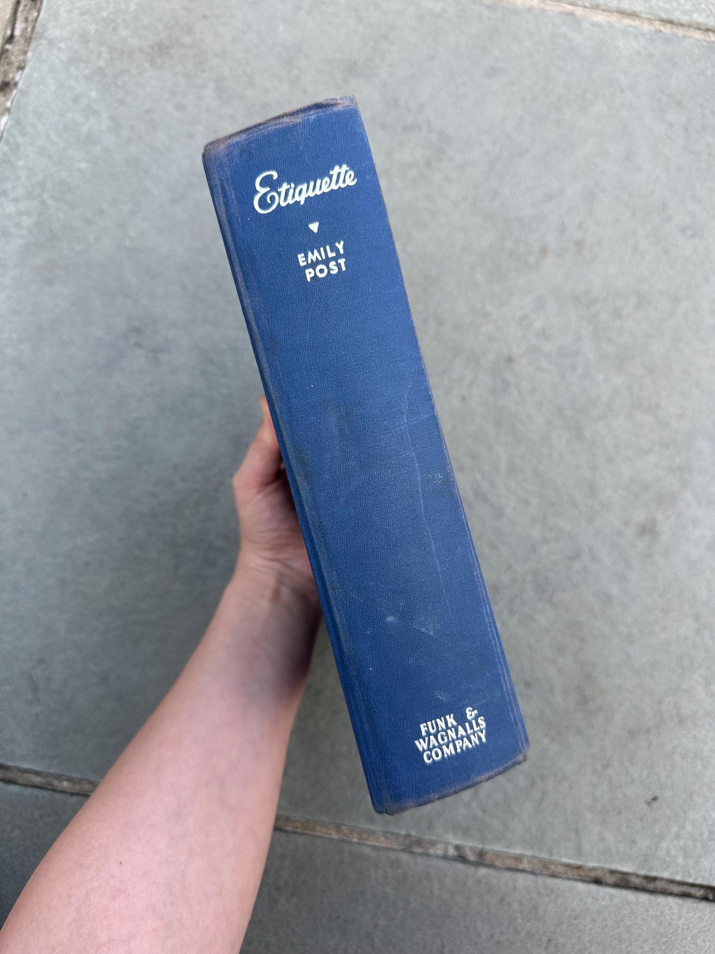 1947 Emily Post Etiquette The Blue Book of Social Usage 17th Printing Copyright Edition Illustrated Hardcover Book
