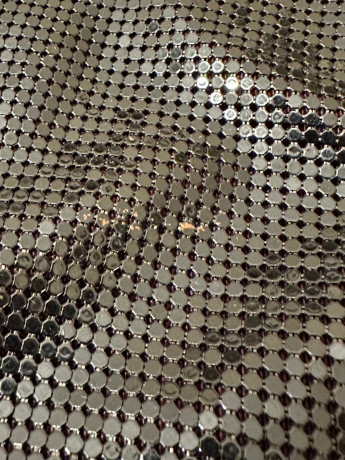 1970s Whiting & Davis Black Metal Mesh Zippered Clutch or Pouch