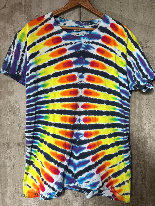 1990s Hanes X-Ray Tie Dye Single Stitch Tee 100% Cotton