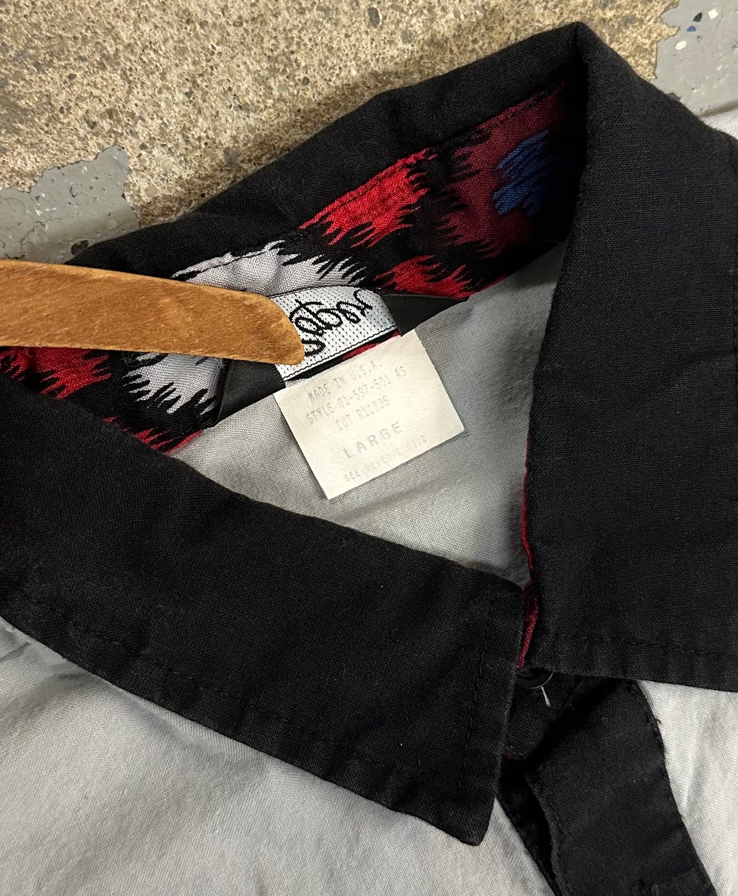 1990s Roper Men's Western Long Sleeve Collared Shirt