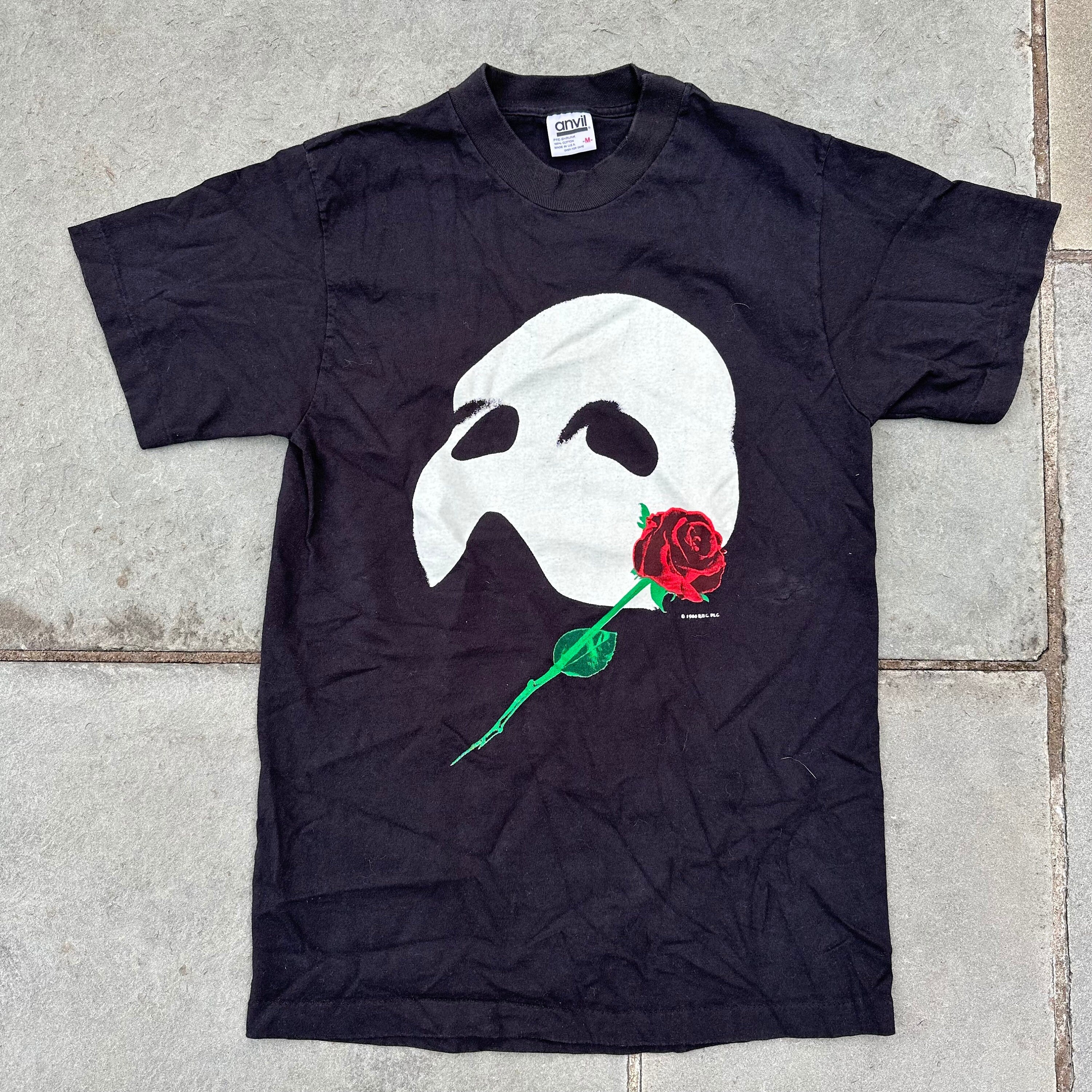 Vintage 1986 Phantom of the Opera Single Stitch 80s Anvil Black T-Shirt Tee