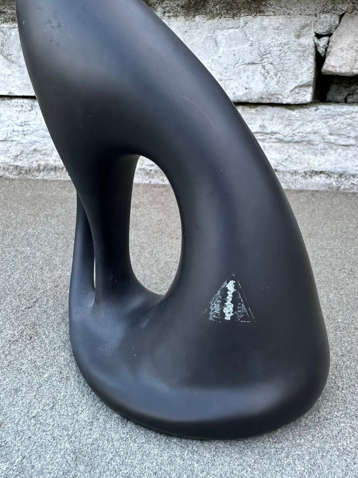 1960s MCM Czech Signed Royal Dux Jaroslav Jezek Matte Black Porcelain Cat Figure