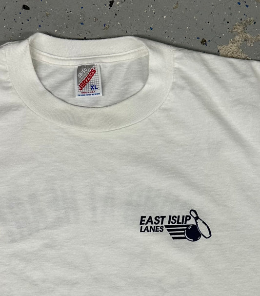 1990s East Islip Lanes NY "Young at Heart" First Place Bowling Single Stitch Tee