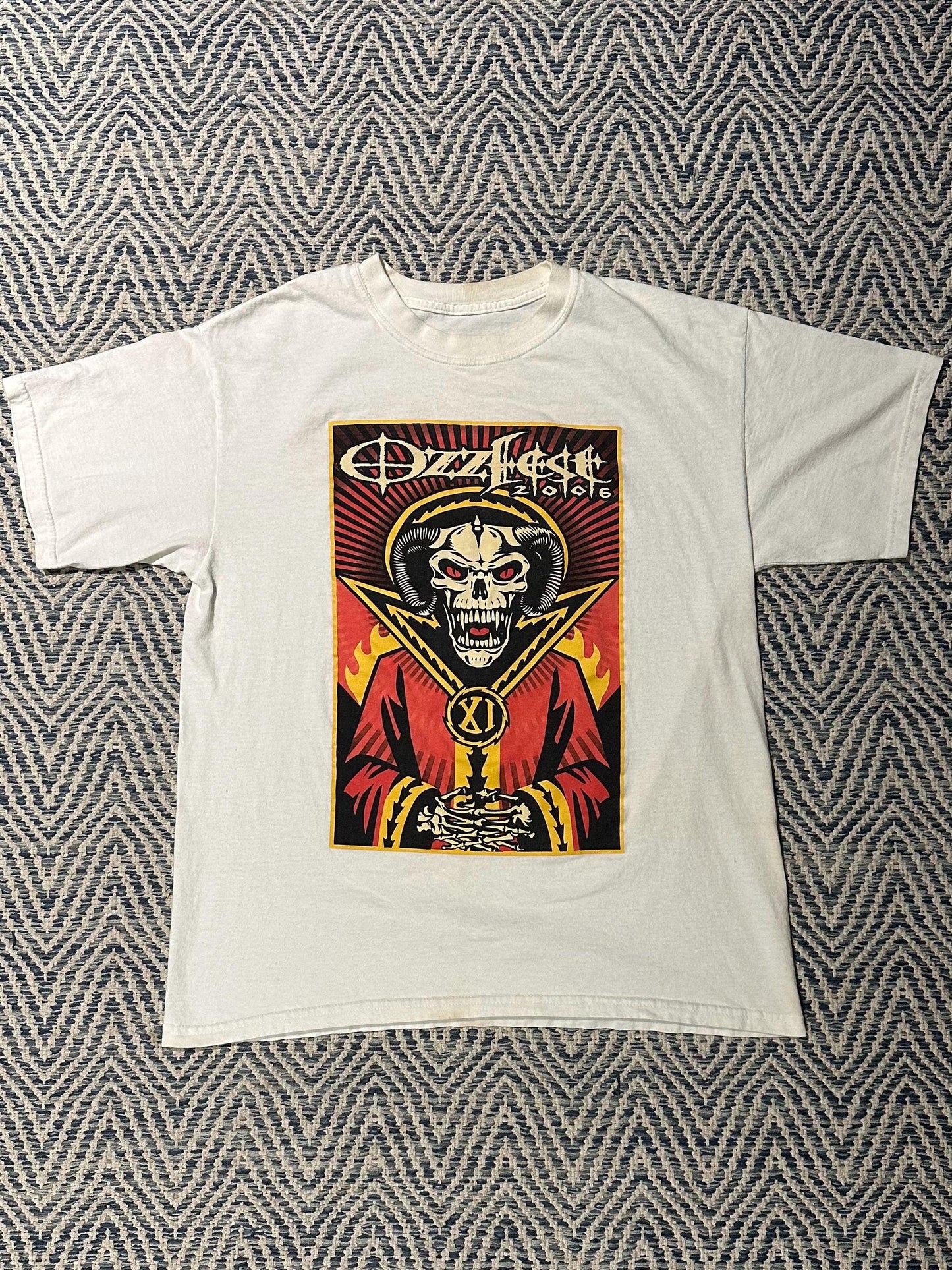 Vintage Y2K 2006 Ozzfest Ozzy Osbourne Tour White Graphic Tee