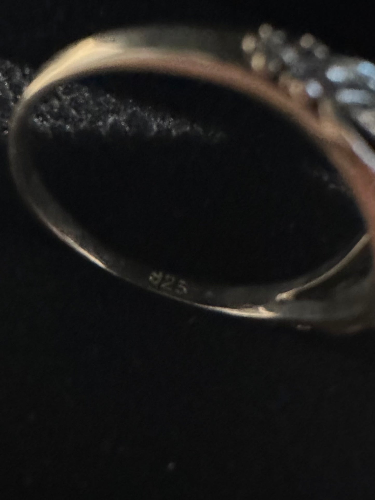 Vintage Sterling Silver Yin & Yang Ring US Size 8 1/4