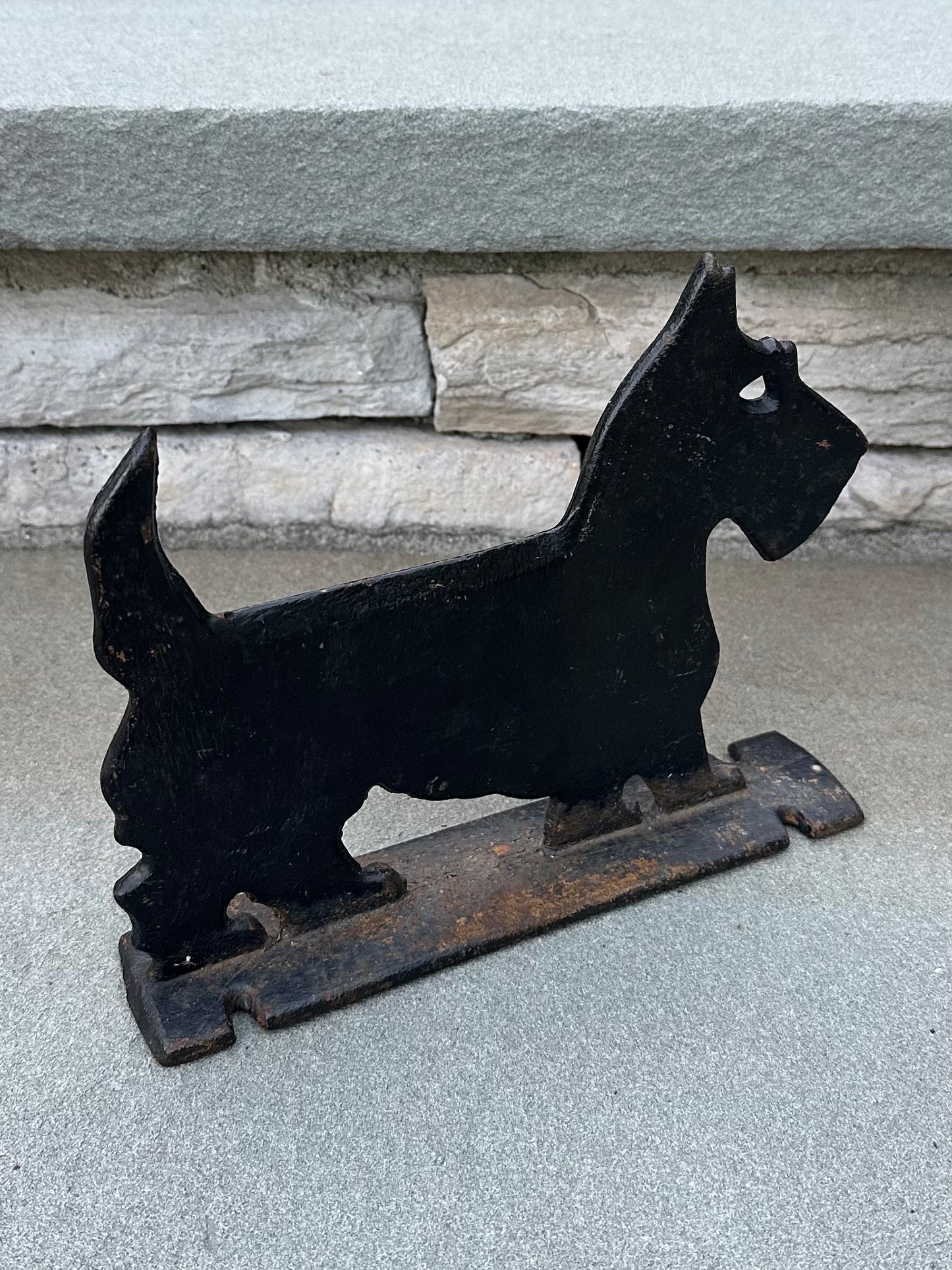 1930s Cast Iron Scottish Terrier Boot Scraper