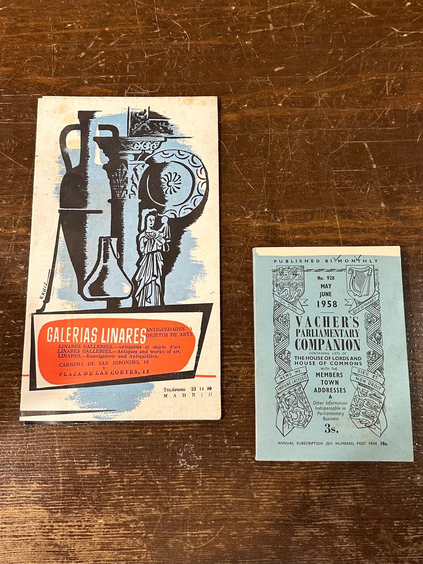 LOT of 6 Vintage 1950s Travel Ephemera Brochures & Pamphlets