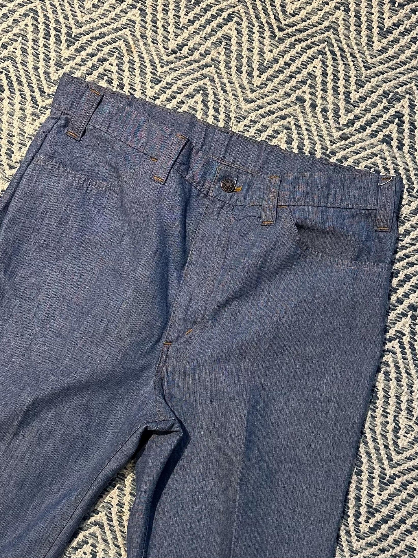 1970s LEVI'S Gentleman's Jeans Orange Tab Denim Trousers 34x29