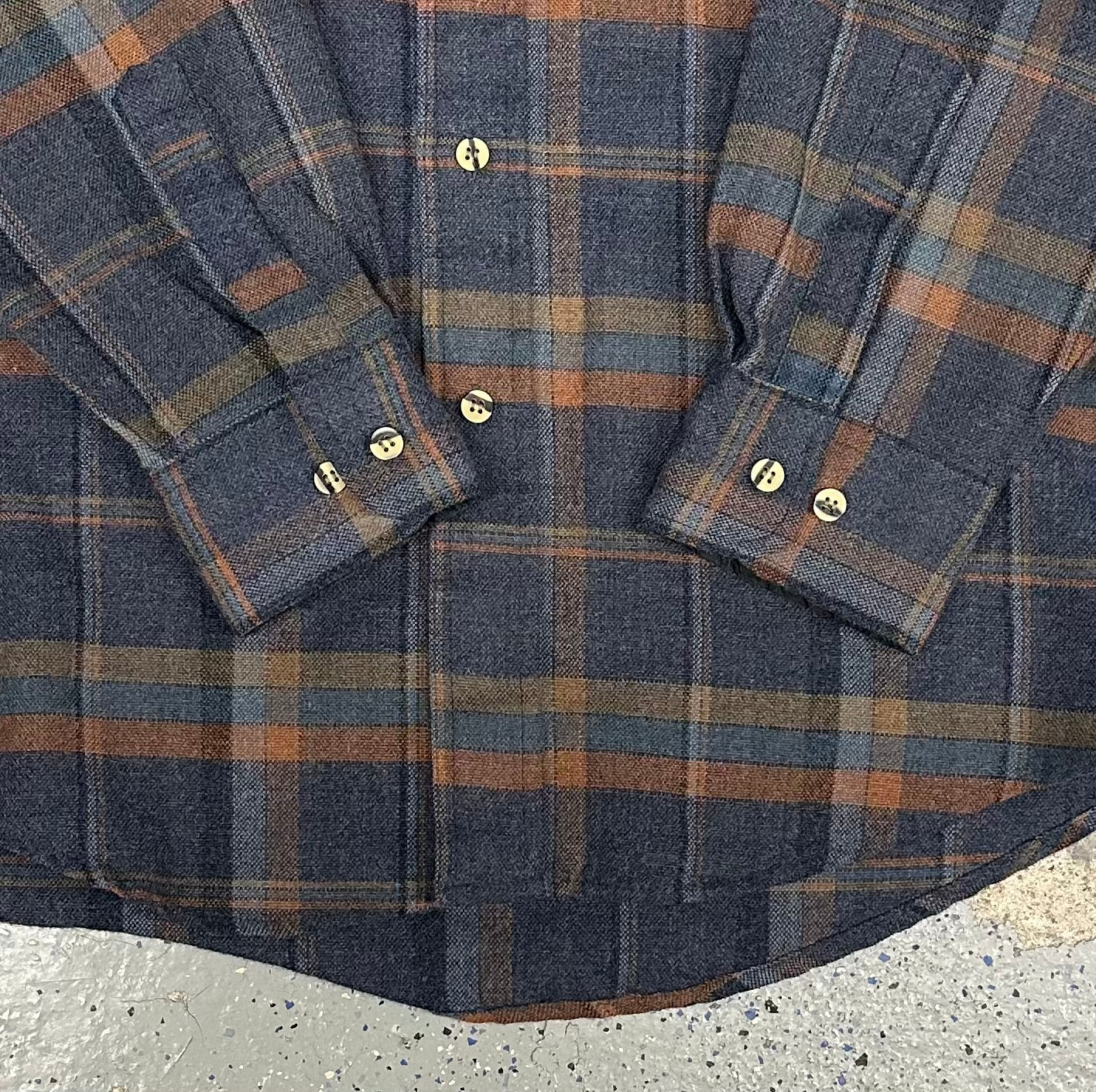 1980s Country Squire by Block Men's Plaid Wool Blend Flannel Shirt