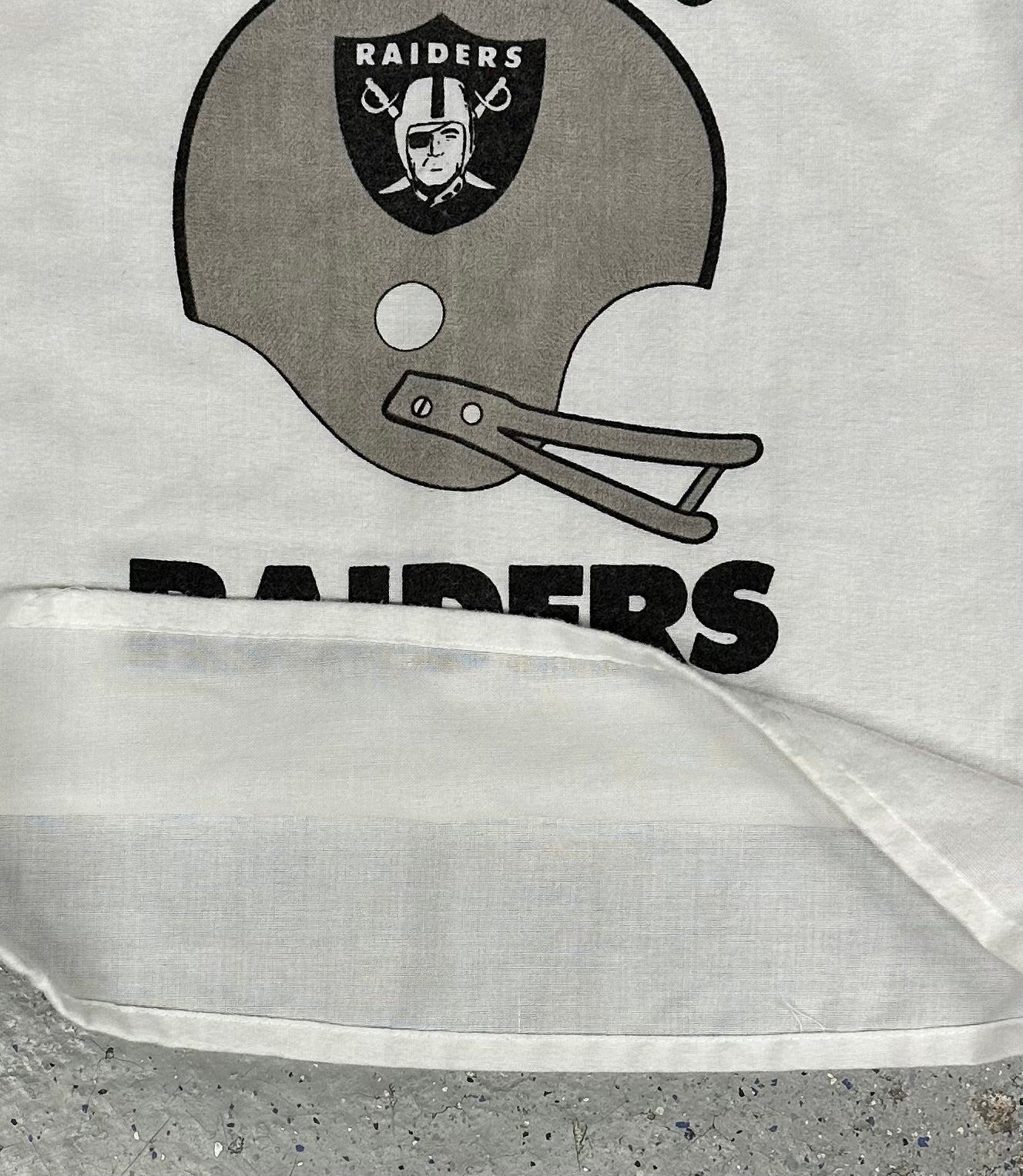 1980s Oakland Raiders NFL Licensed Football Perma-Prest Long Sleeve Shirt