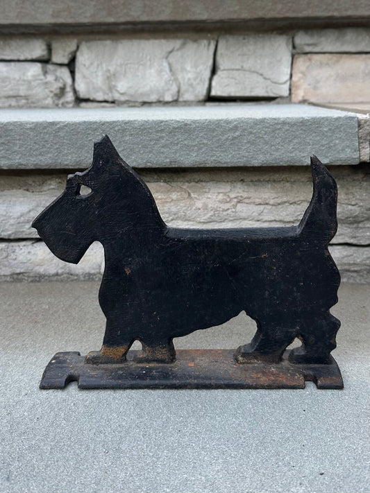 1930s Cast Iron Scottish Terrier Boot Scraper