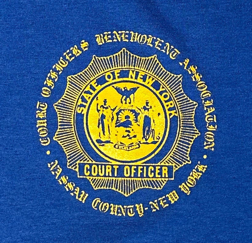1980s State of New York Emblem Nassau County NY Court Officer Single Stitch Tee