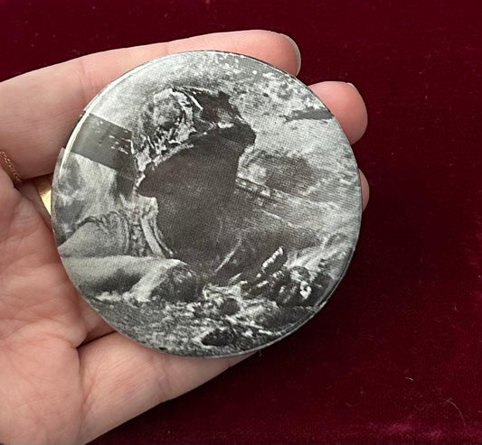 'Incinerated in a Foxhole' Japanese Soldier Button Pin