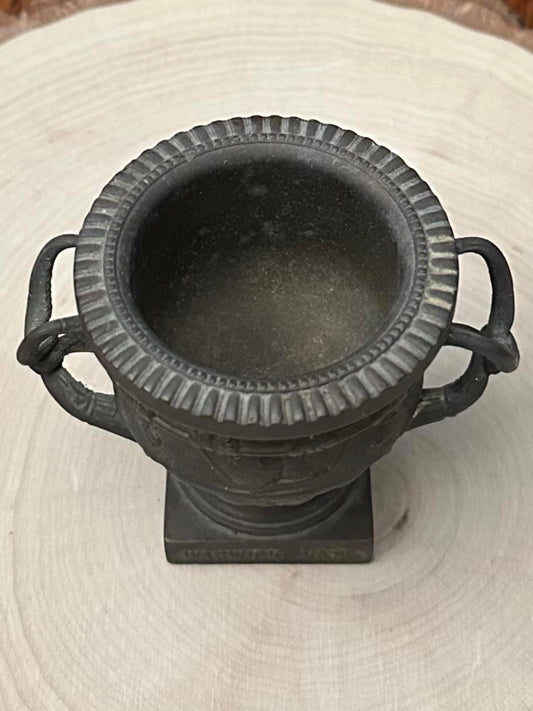 Antique 1920s Art Deco Bronze Miniature Warwick Vase Urn Car Mascot England