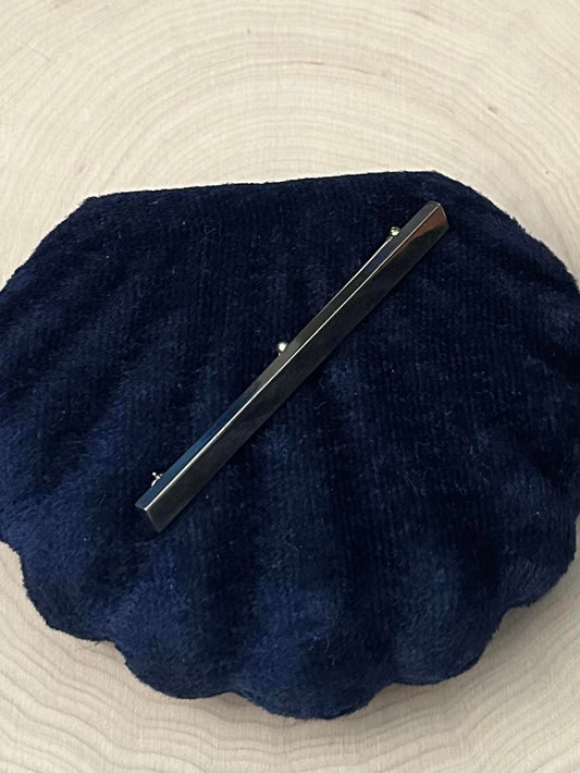 Vintage Signed CASTLECLIFF Gold Tone Minimalist Bar Brooch Rare