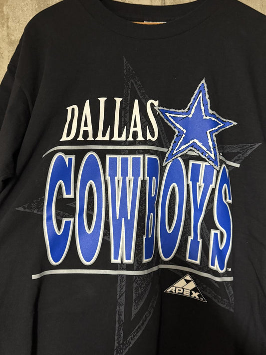 1990s APEX ONE Dallas Cowboys NFL Single Stitch Tee Double Sided Graphic