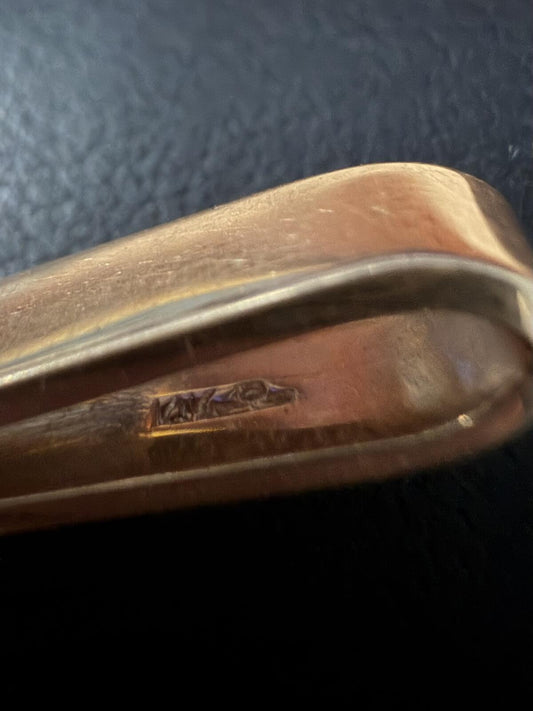 Rare Vintage Signed BROOKS BROTHERS Solid 14K Yellow Gold Tie Bar Tie Clip 4.05g