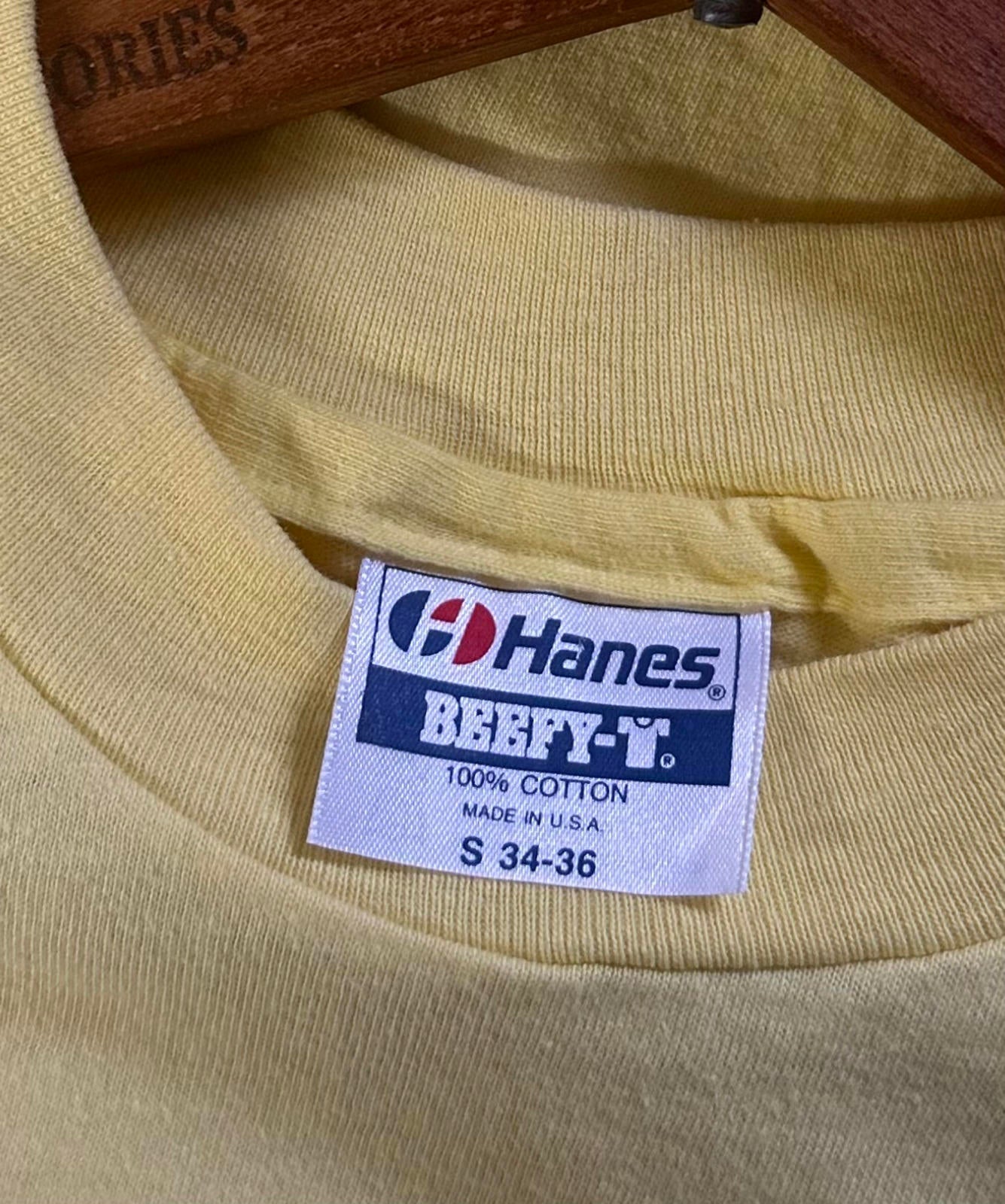 1989 Port Jefferson Long Island NY Sail Ship Yellow Single Stitch Tee