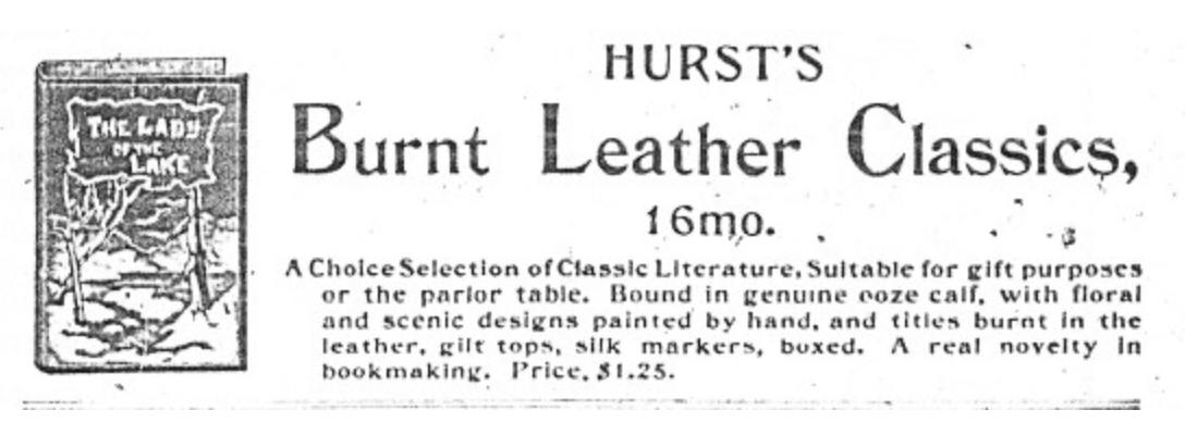 Antique Early 1900s Evangeline Burnt Leather Bound Book