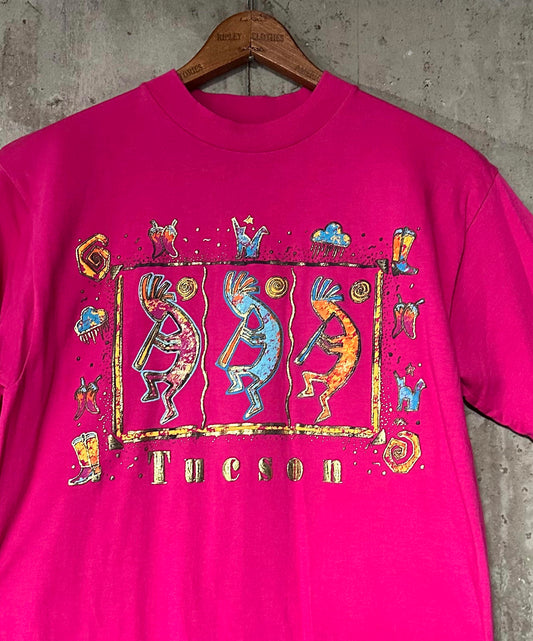 1990s Tucson Arizona Southwestern Pink Single Stitch Tee PSI Inc