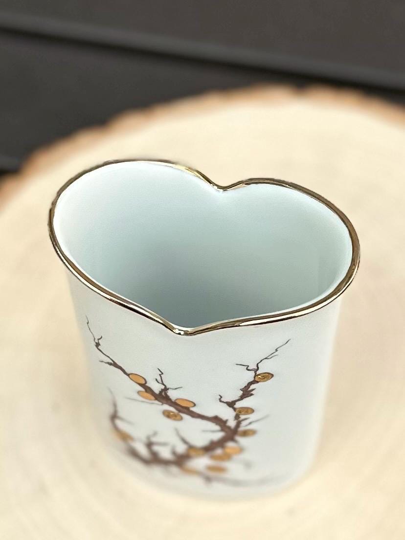 1990s Hutschenreuther Germany Hand Painted Porcelain Vase