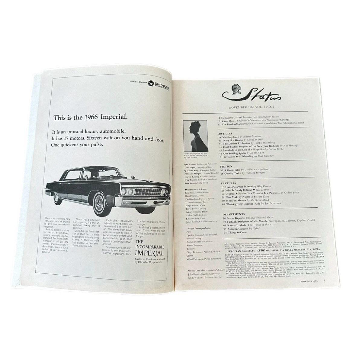 1960s Pop Culture STATUS Magazine November 1965