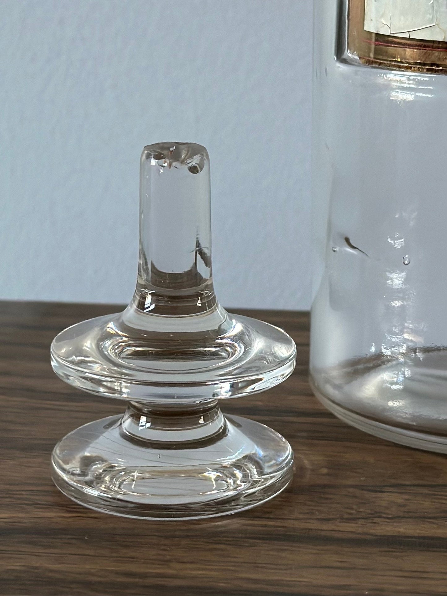 Antique Late 1800s Glass Apothecary Pharmacy Bottle SYR. RHEI Syrup Medicine