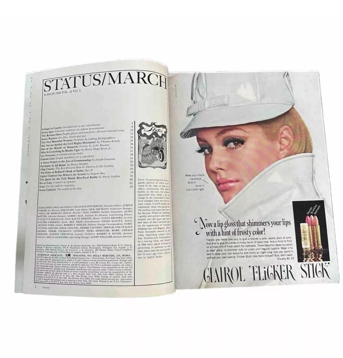 1960s Pop Culture STATUS Magazine March 1966 Vol. 2 No. 2