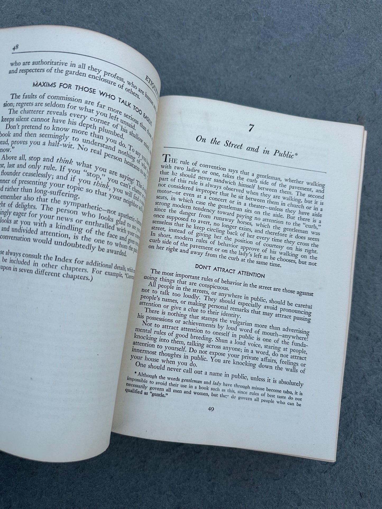 1947 Emily Post Etiquette The Blue Book of Social Usage 17th Printing Copyright Edition Illustrated Hardcover Book