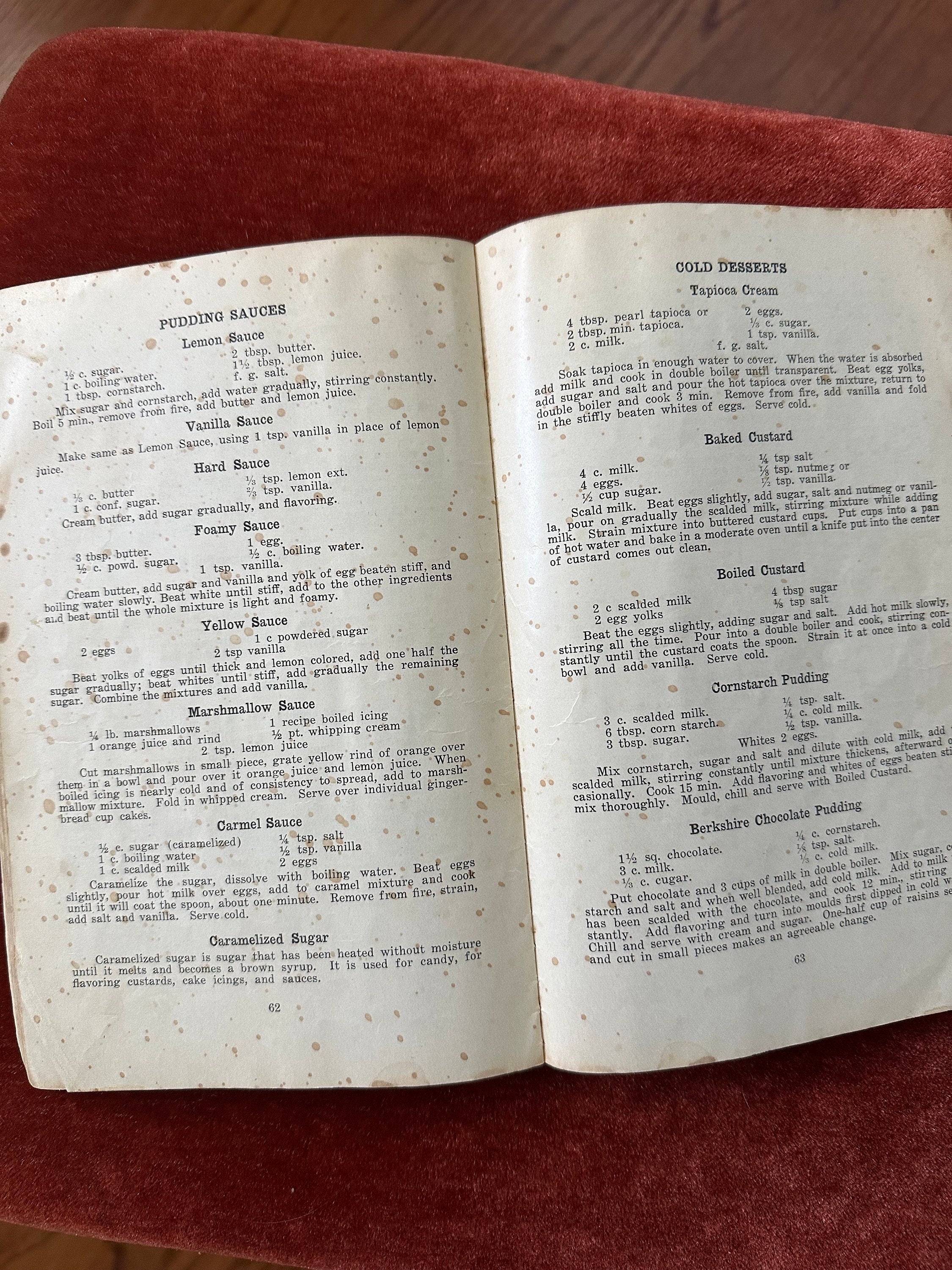 Vintage 1927 Recipes for Instruction in Domestic Science Paperback Book by Emma L. Morrow Rochester, N.Y.