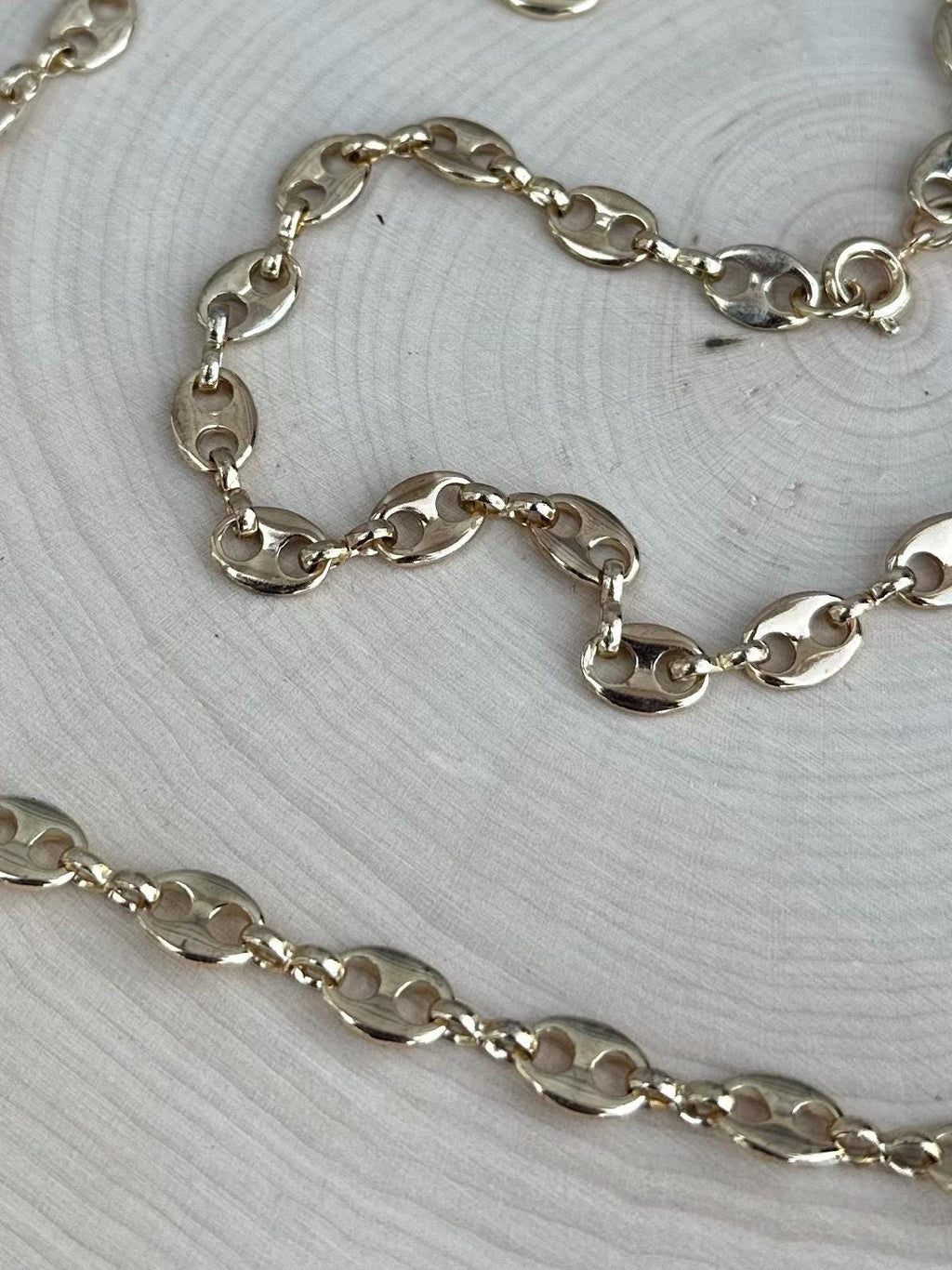 Vintage Gold Tone Long Mariner Chain 26.25” Unique Layering Jewelry