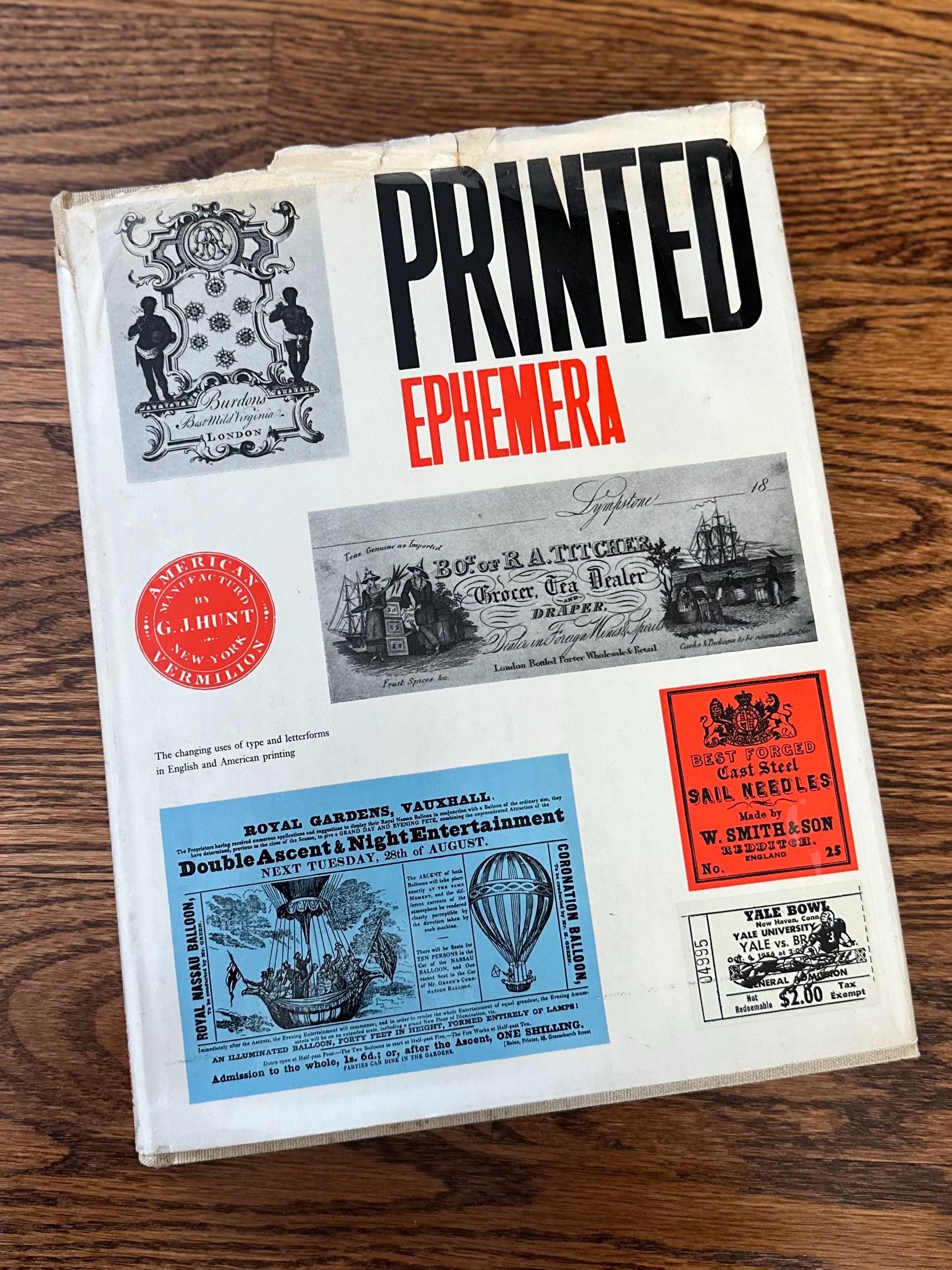Vintage 1962 PRINTED EPHEMERA Illustrated Hardcover Book by John Lewis | Type & Letterforms in English and American Printing