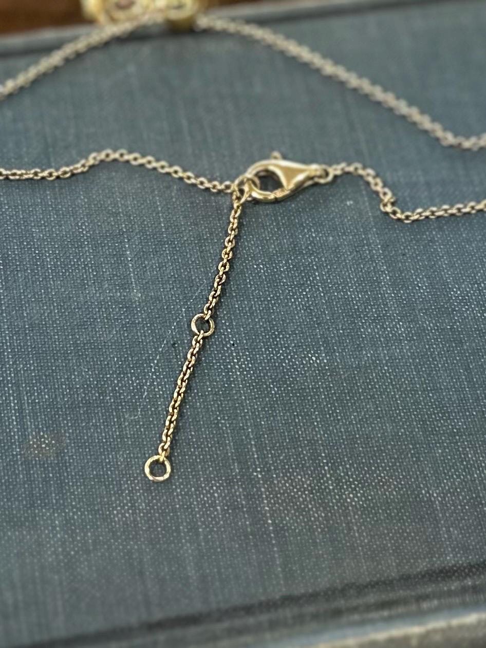 Vintage Gold Plated Sterling Silver 925 Orb Pendant Necklace with Blank Scroll Inside 24” Adjustable