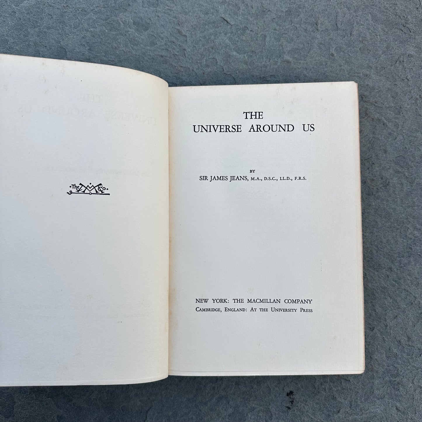 Antique 1929 The Universe Around Us by Sir James Jeans Hardcover Book