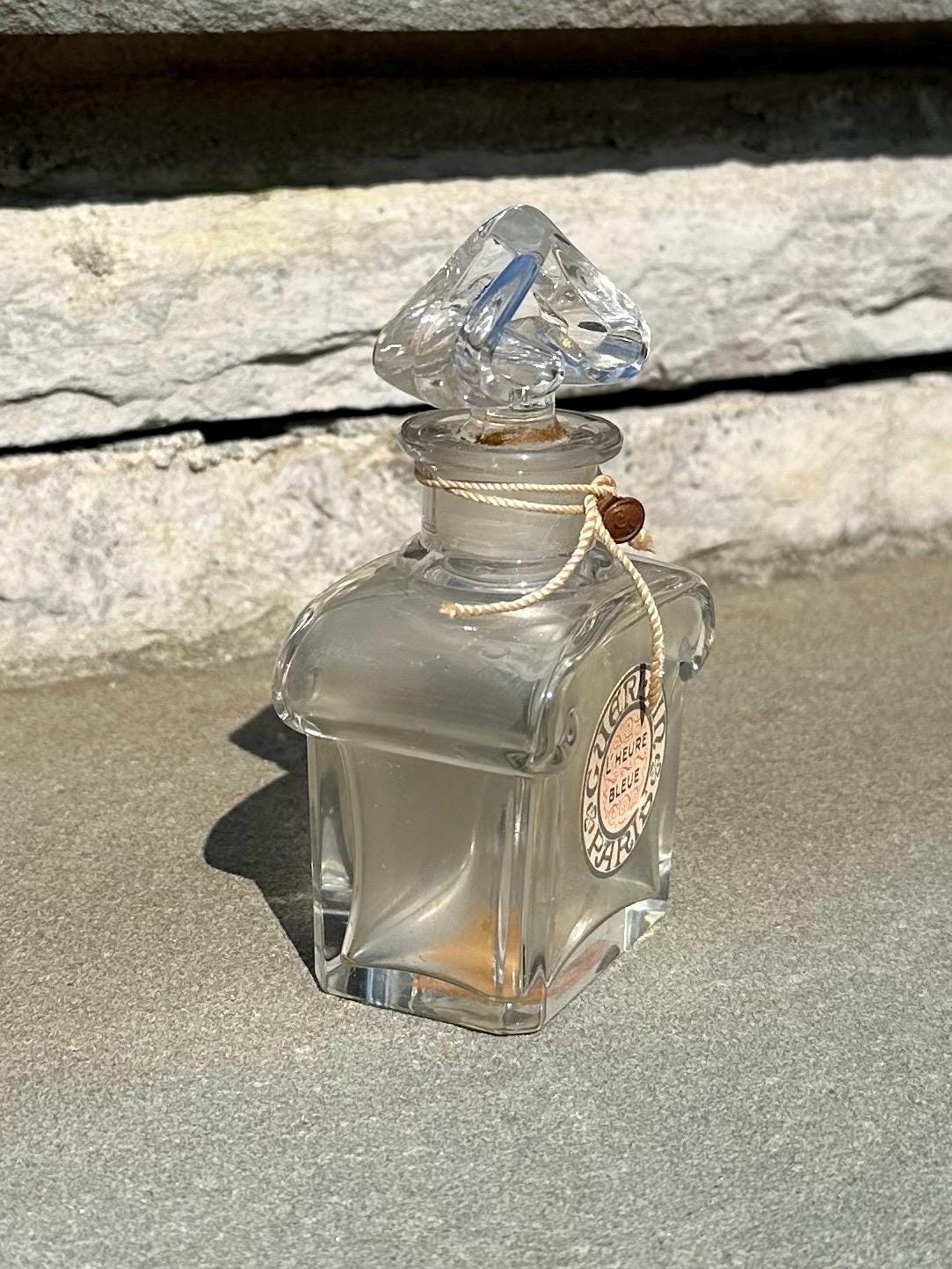 Vintage 1940s Guerlain Paris L'Heure Bleue Baccarat Perfume Bottle Made in France Empty
