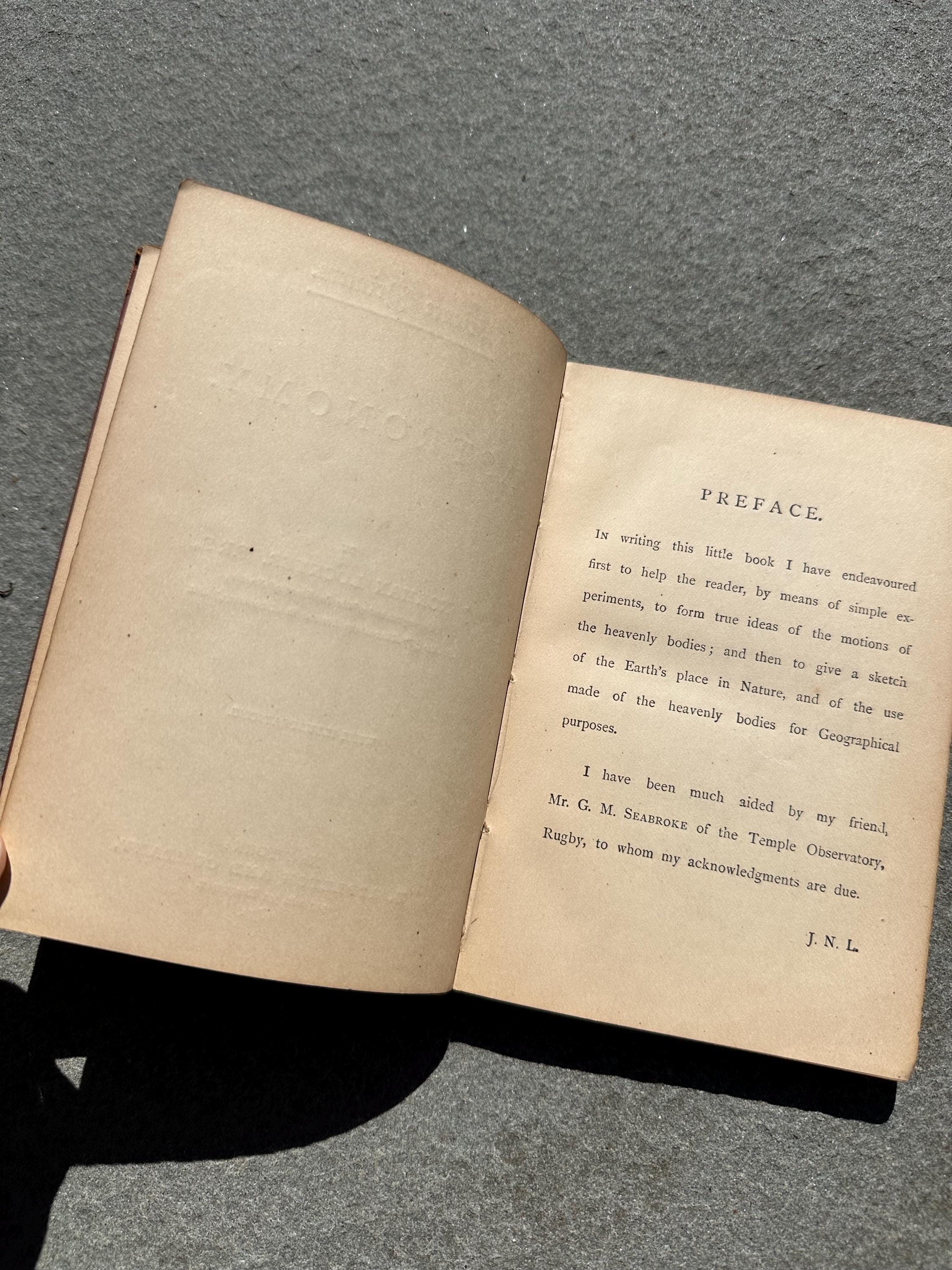 Antique 1877 Astronomy Science Primers Illustrated Hardcover Book by J. Norman Lockyer
