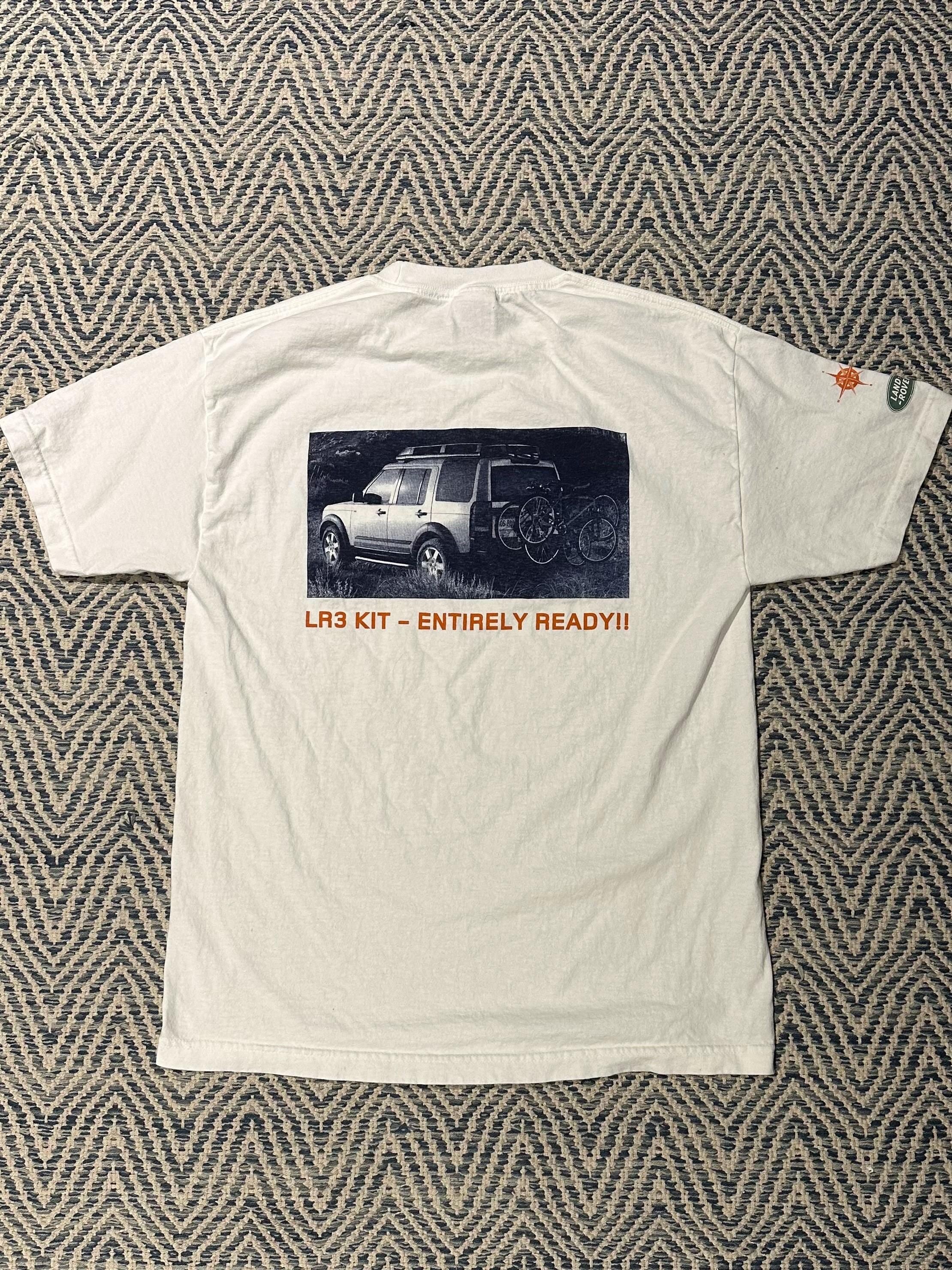 Vintage Y2K Land Rover LR3 Kirt Promo Short Sleeve T-Shirt Made in USA 100% Cotton Size L Murina Tag