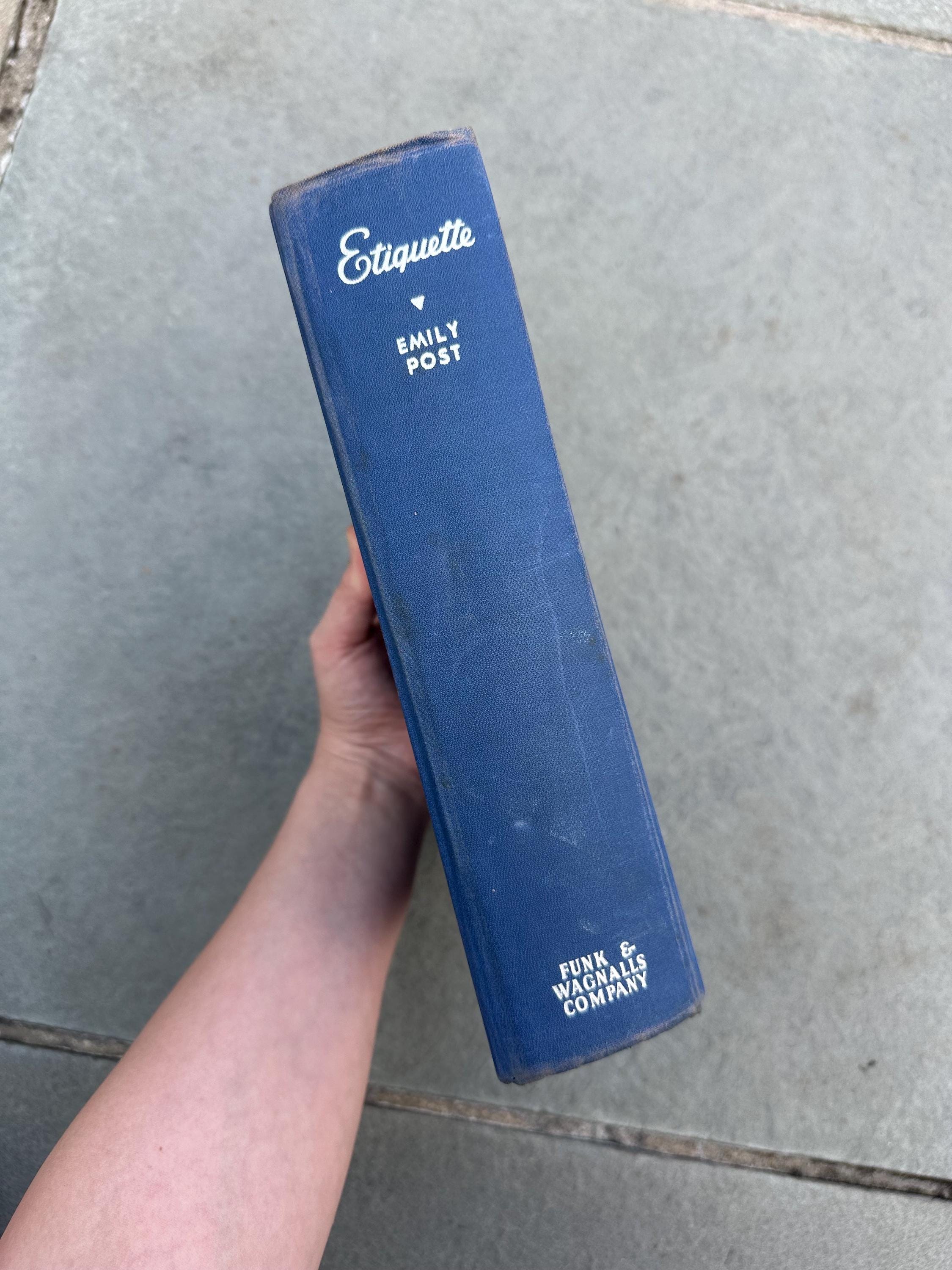 Vintage 1947 Emily Post Etiquette The Blue Book of Social Usage 17th Printing Copyright Edition Illustrated Hardcover Book