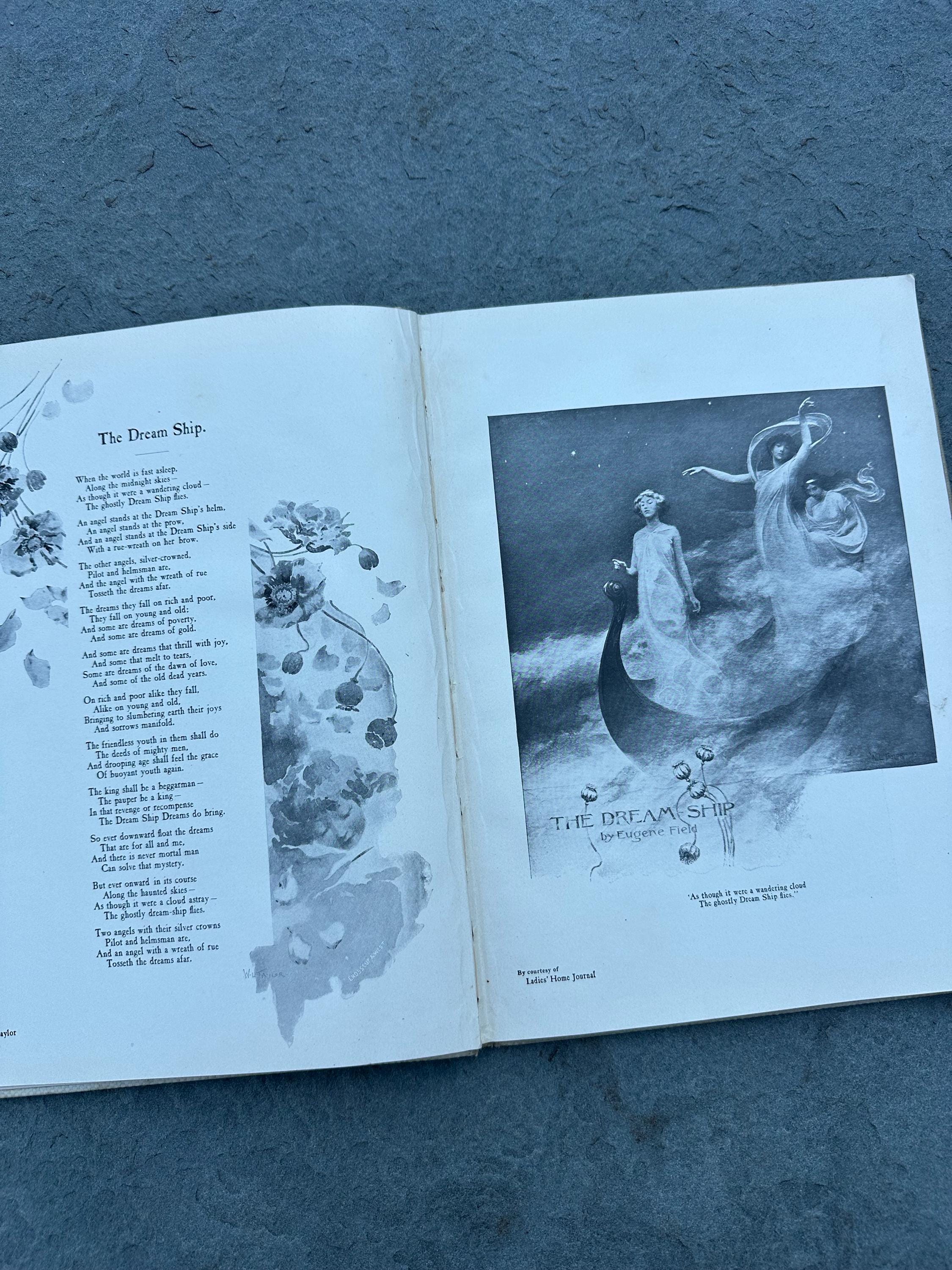 Antique 1896 Field Flowers Eugene Field Monument Souvenir Illustrated Hardcover Book