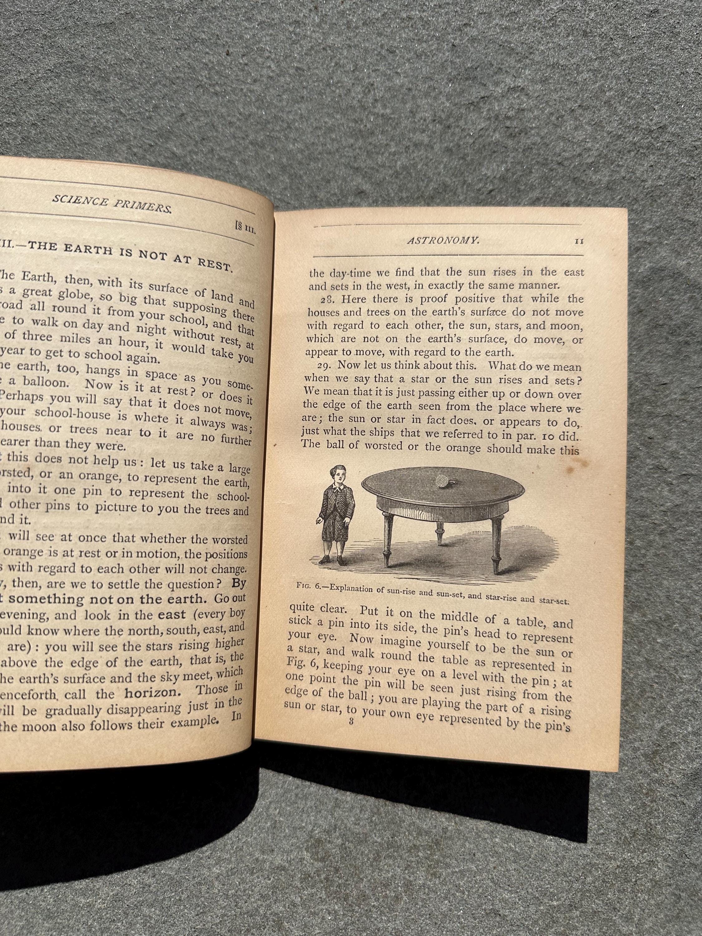 Antique 1877 Astronomy Science Primers Illustrated Hardcover Book by J. Norman Lockyer