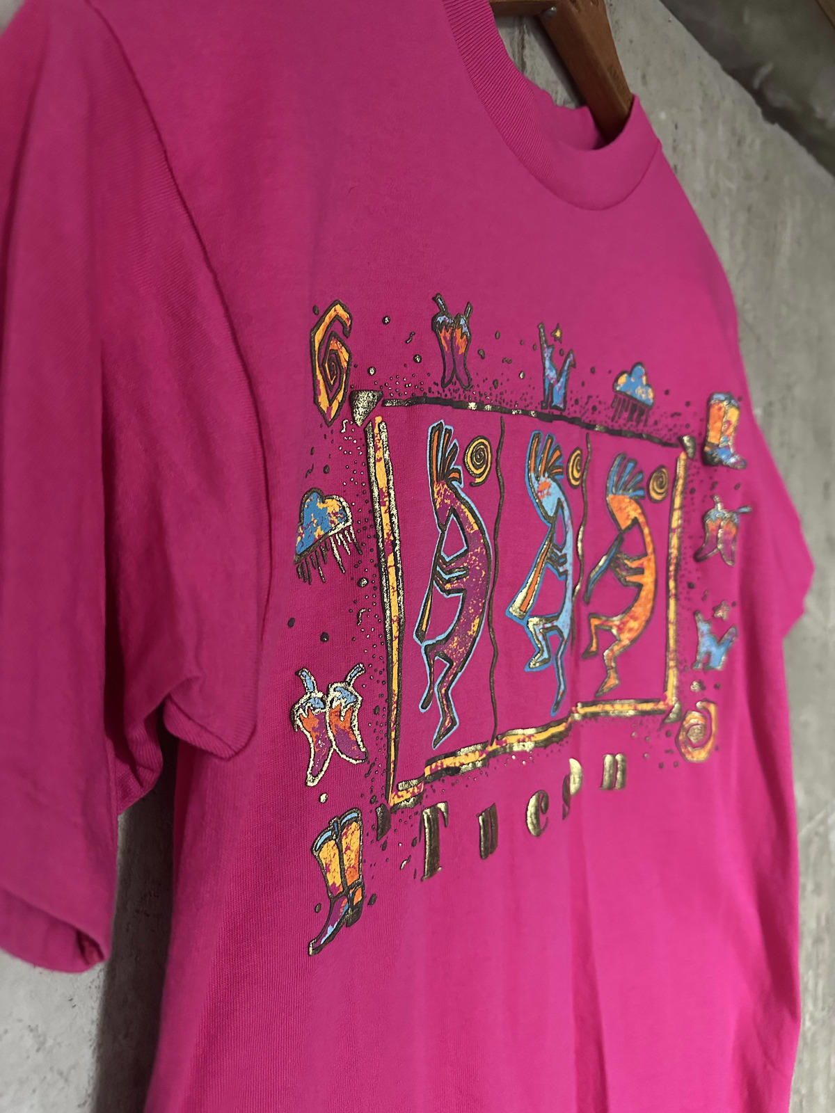 1990s Tucson Arizona Southwestern Pink Single Stitch Tee PSI Inc