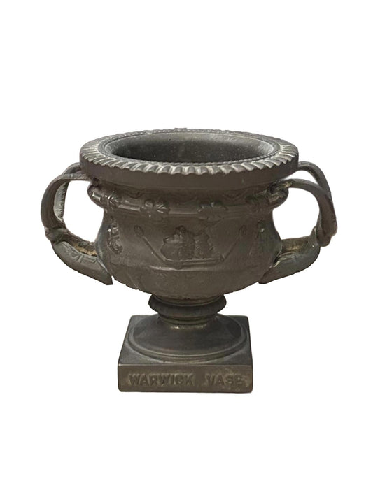 Antique 1920s Art Deco Bronze Miniature Warwick Vase Urn Car Mascot England