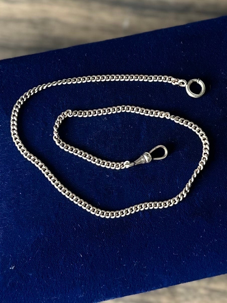 Long Victorian Antique Signed KEENE 12K Gold Filled Pocket Watch Chain 13.25”