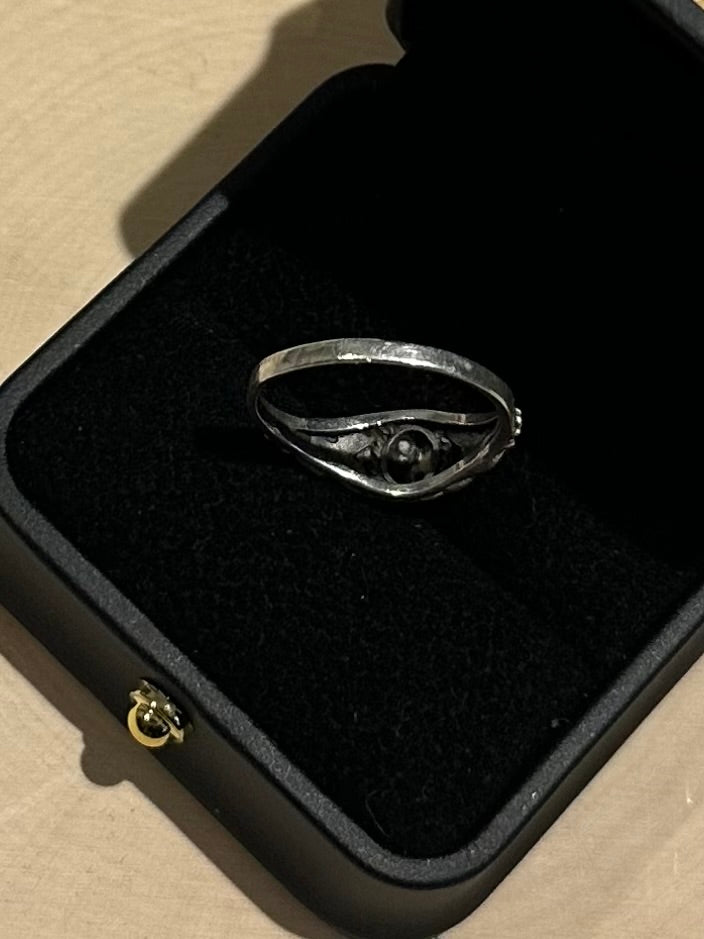 Vintage Sterling Silver Yin & Yang Ring US Size 8 1/4