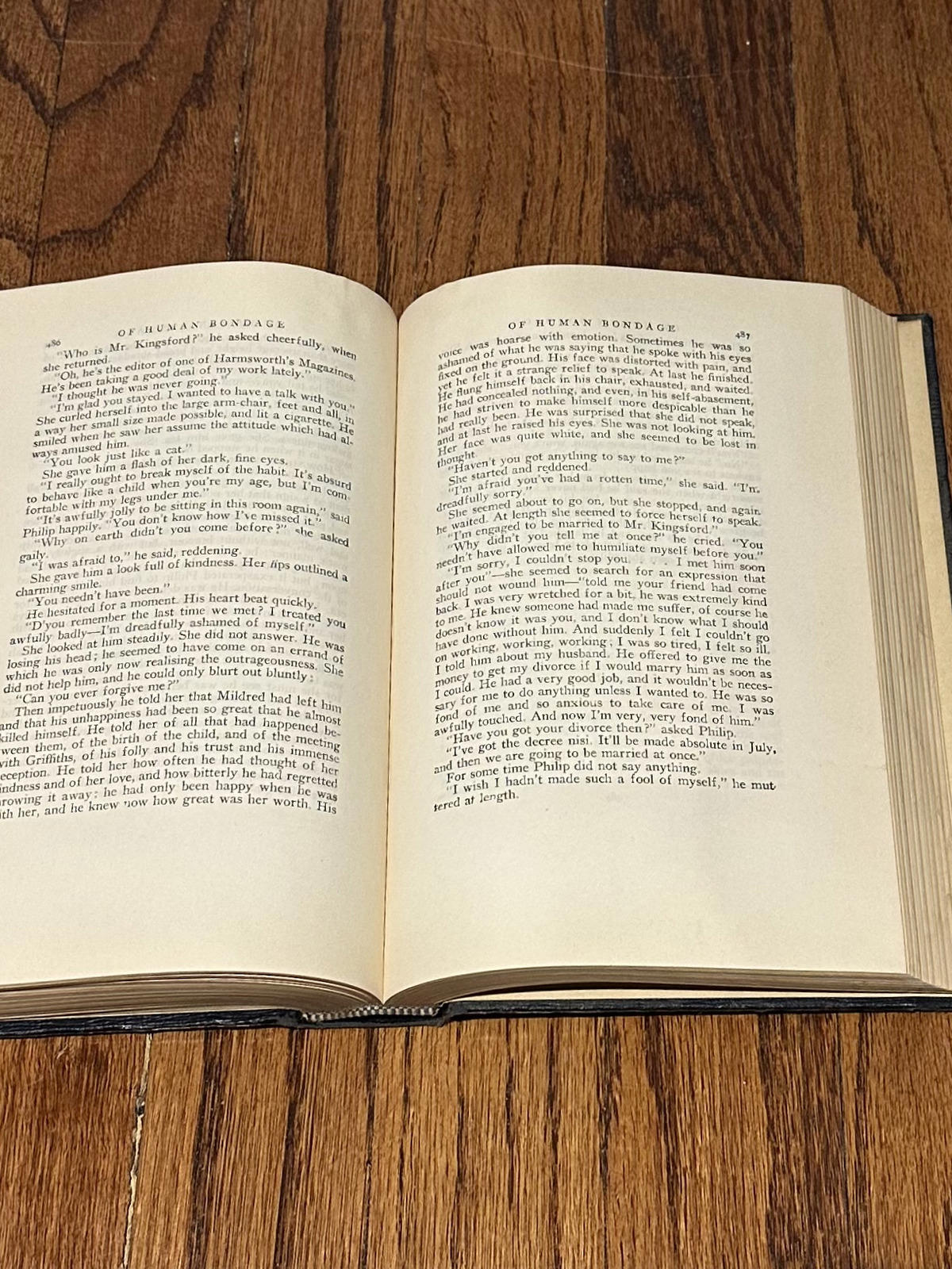 Antique 1915 Of Human Bondage by W. Somerset Maugham Hardcover Book