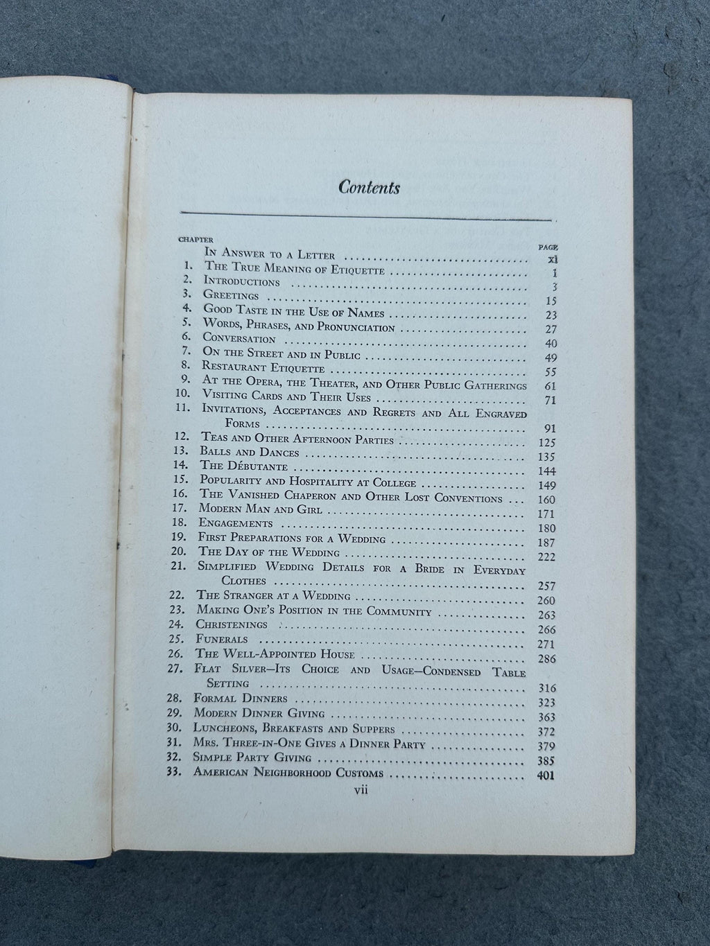 Vintage 1947 Emily Post Etiquette The Blue Book of Social Usage 17th Printing Copyright Edition Illustrated Hardcover Book