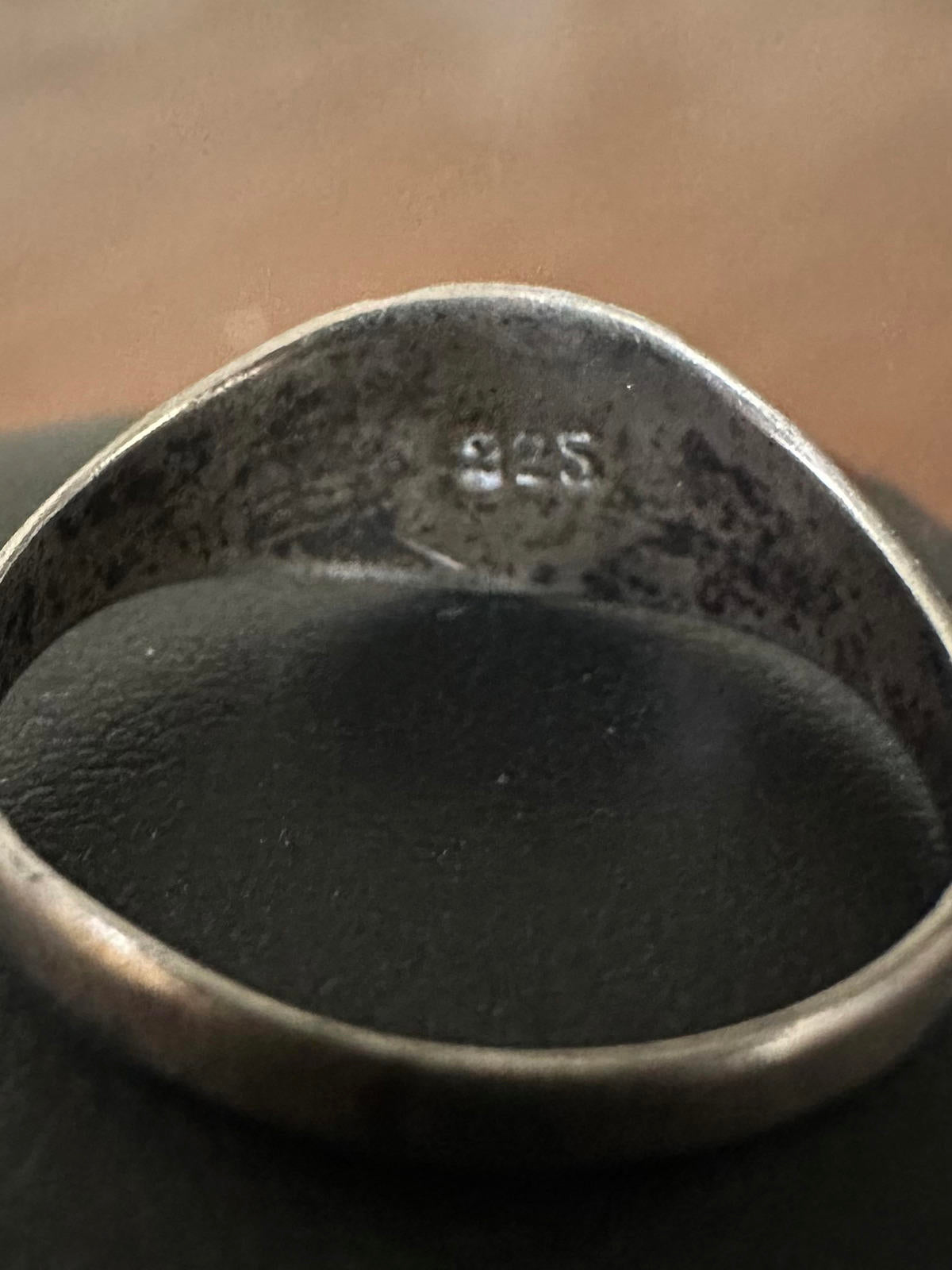 Vintage 925 Sterling Silver Hand Engraved Domed Ring US 6 1/2 Dainty