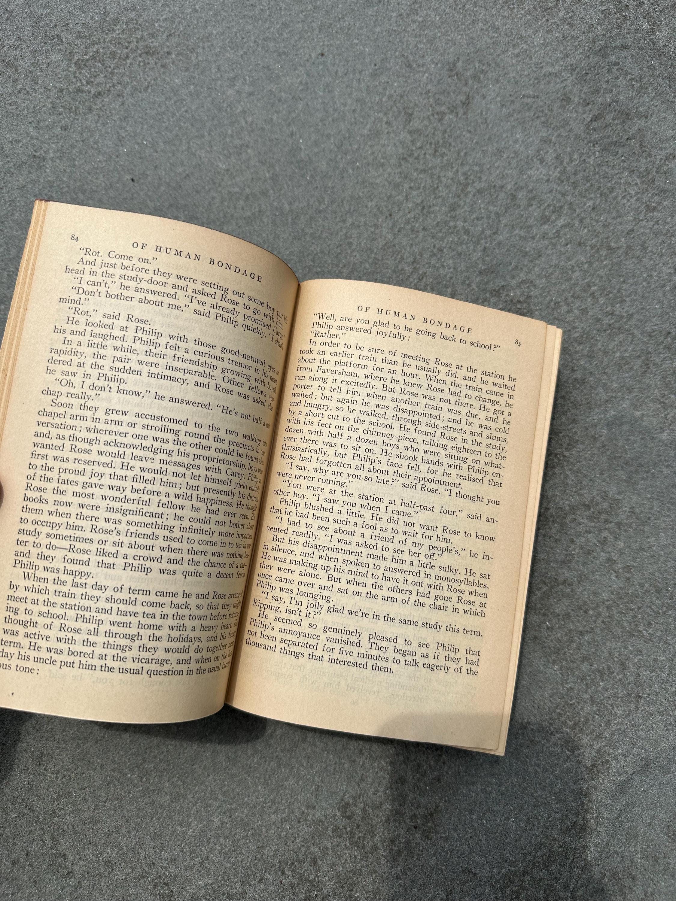 Antique 1915 Of Human Bondage Hardcover Book by W. Somerset Maugham The Modern Library