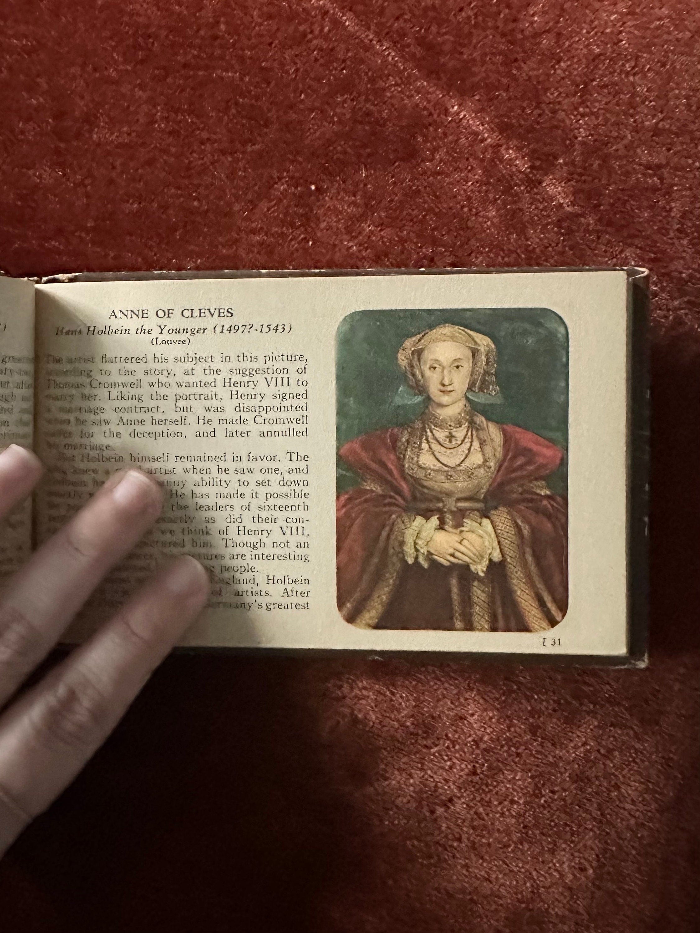Vintage 1941 Famous Paintings A Guide to the Masters Illustrated in Color Mini Hardcover Book by Frances Cavanah