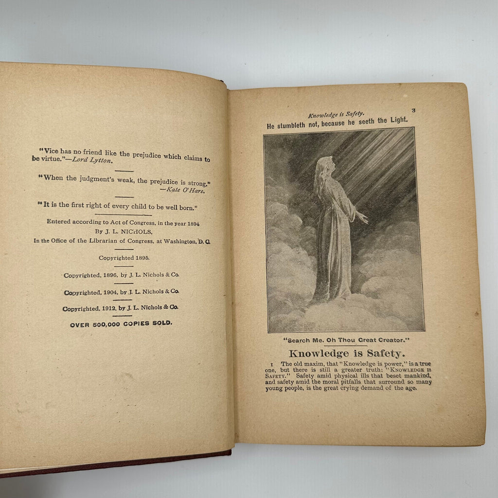 Antique 1913 Safe Counsel Guide to Purity and Physical Manhood Hardcover Book | 1900s Book | Antique Handbook